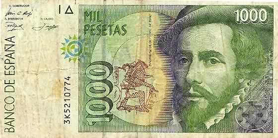  Mil pesetas del año 1992 